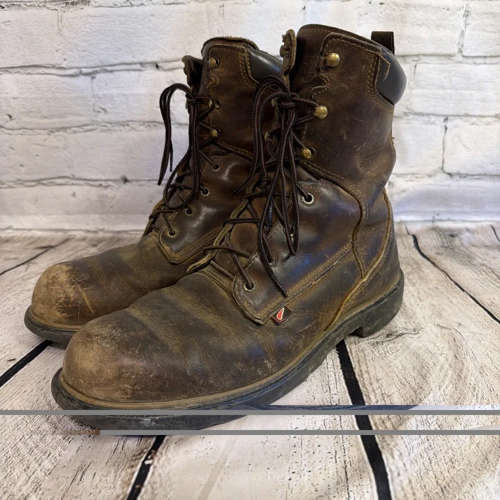 Red Wing Shoes Steel Toe Working Boots Men's Sz 10 EE 4200 Waterproof READ